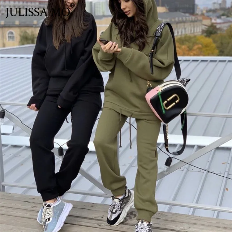 Женский спортивный костюм Julissa Mo комплект из 2 предметов толстовка с капюшоном и