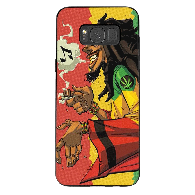 Чехол для телефона для samsung J6 A70 A60 A50 A40 A20 A30 A10 A7 A6 A5 A3 A8 A9 чехол от bob marleys раста Лев регги "сделай сам" - Цвет: B10