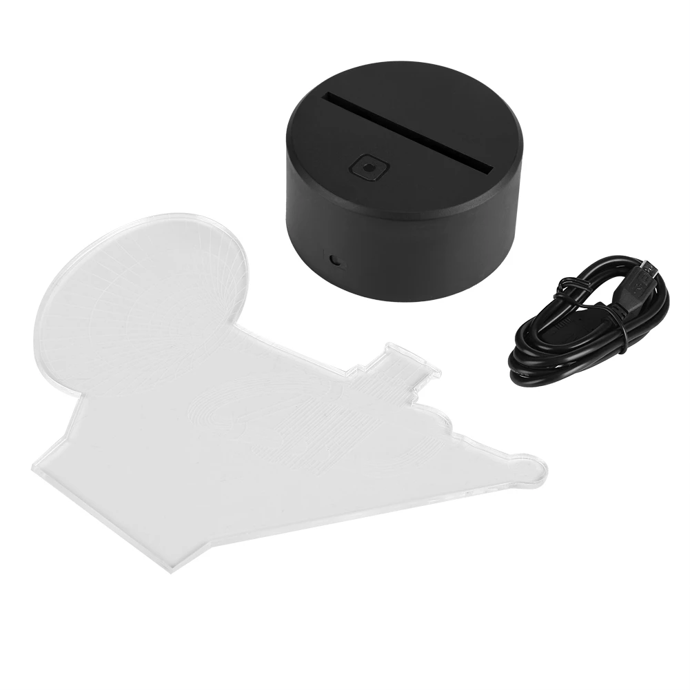 

3D Trumpet Pattern 3W LED Desk Lamp 7 Color Changing Touch Switch Table Night Light Home Decor