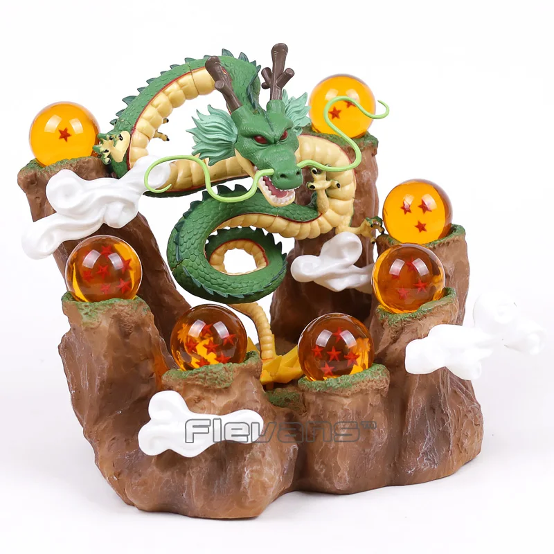 DBZ Shenron/горная подставка/7 хрустальных шариков ПВХ фигурки коллекционные модели