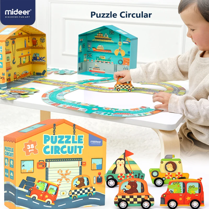 MiDeer головоломки 38 шт. Jigsaw для сборки игрушки Детские Игры развивающие дорожное