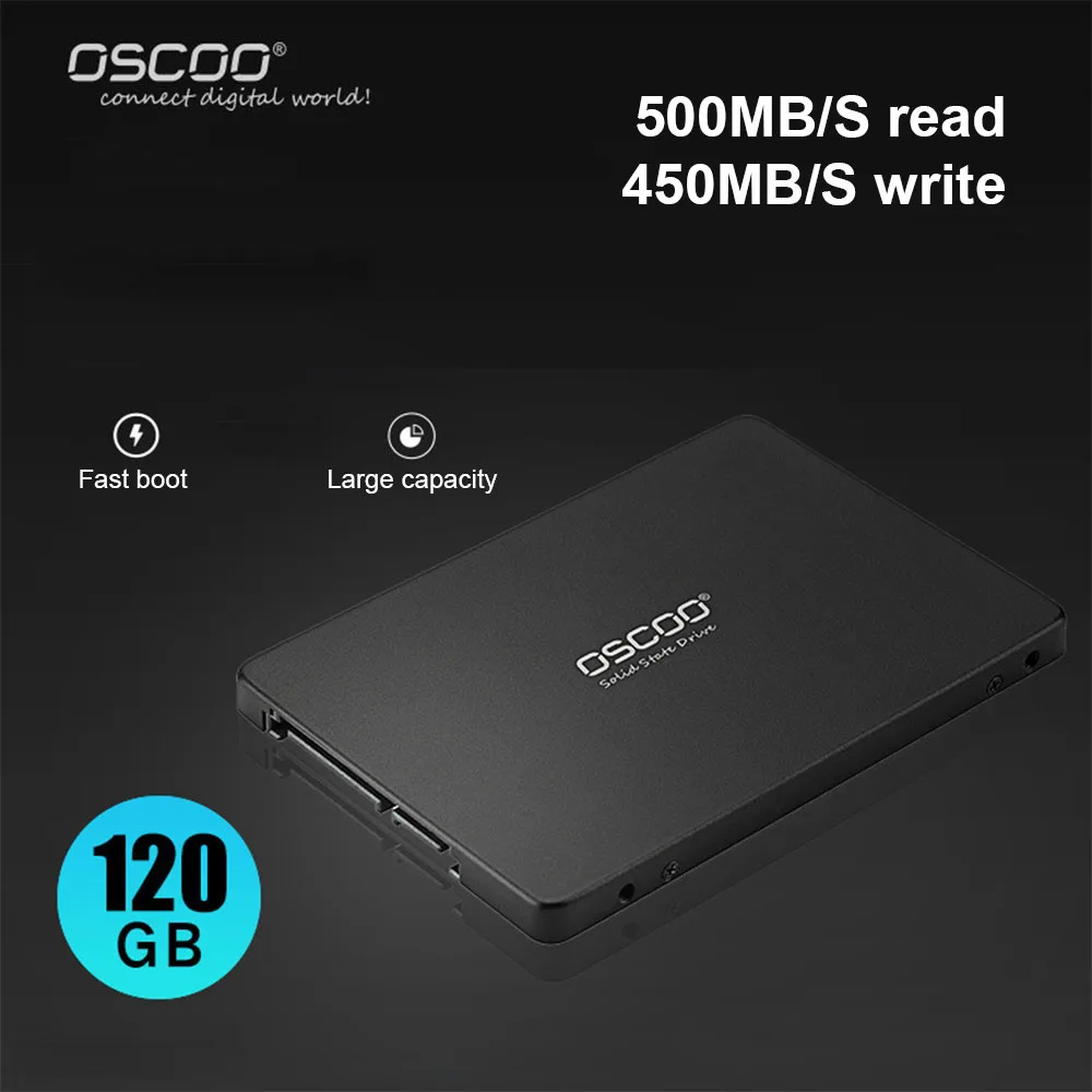 

OSCOO SSD-001 TLC 2258XT 2.5inch SATA3 SSD 120GB/240GB/480GB Solid State Drives Hard Disk For Laptop