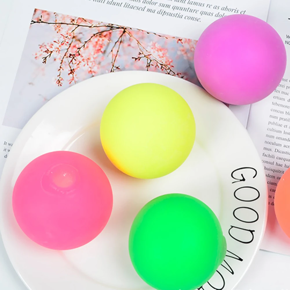 

Children's Toy Ball Tofu Flour Vent Ball Decompression Slow Rebound Pinch Music Stress Ball Pure Color Color Random