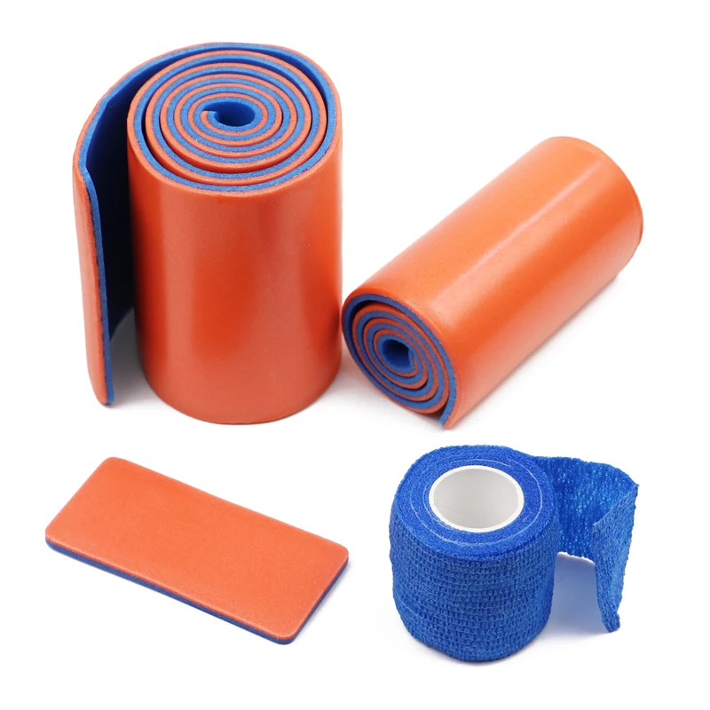 

4PCS Medical Survival Rolling Splint Bandage Roll Pet Splint Arm Leg Wrist Fracture Rescue Protection for Emergency First Aid
