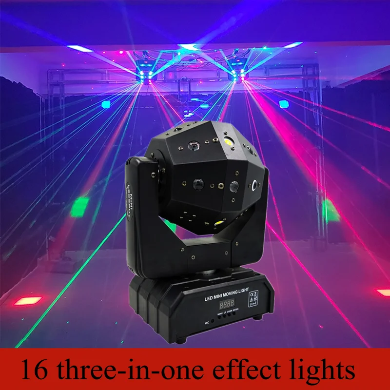 

16X3W 3in1 Laser for DJ disco party stage ball lights Moving Head Light Laser Rock Stage Rotating Bar Light