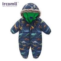 ircomll winter toddle baby rompersthick climbing clothes newborn boy girl warm jumpsuit christmas hooded outwear 0 24m