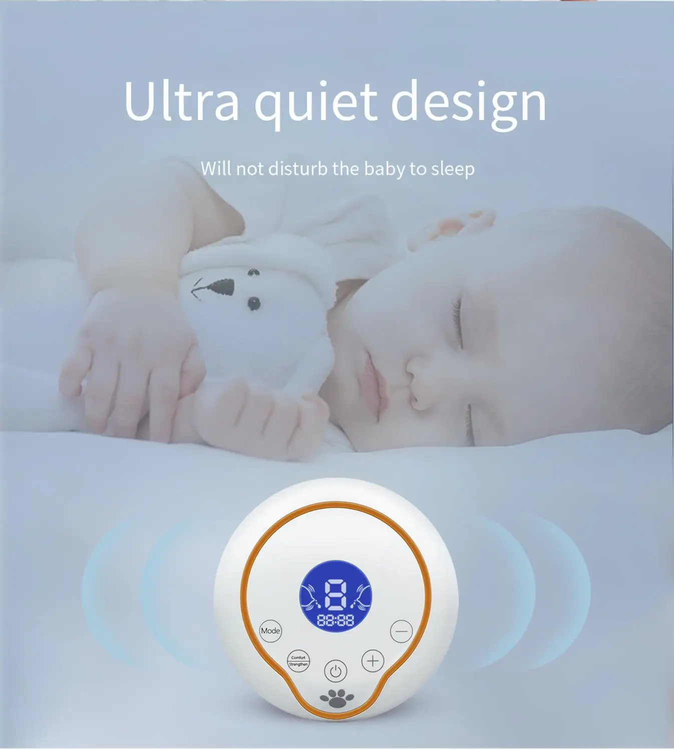 CMbear-extractor de leche el&eacute;ctrico doble con pantalla LED, bomba de masaje de succi&oacute;n fuerte, Material PP, con botella de leche sin BPA-5