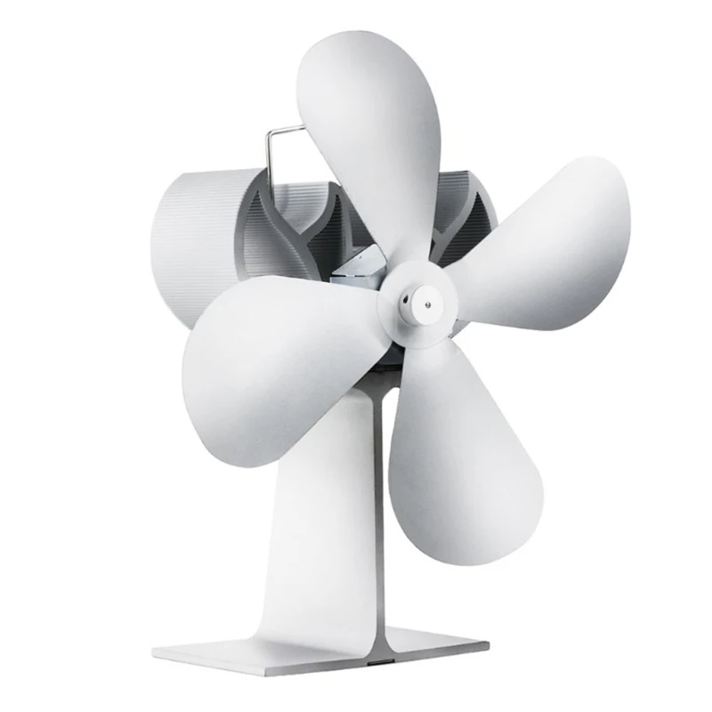 

White Heat Self-Powered Fireplace Stove Fan Quiet 4 Blades 91AD
