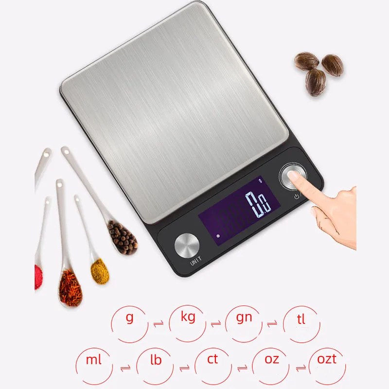 High Precision Kitchen Scale 0.1g Multi-function Baking Electronic Digital Stainless Steel Cooking Tools | Дом и сад
