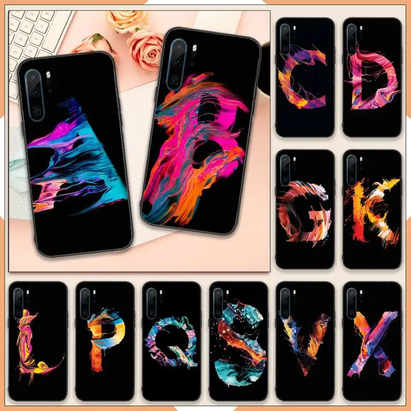 

Fashion Colorful Letters Phone Case For Huawei P40 P20 P30 lite Pro P Smart 2019 Mate 40 20 10 Lite Pro Nova 5t