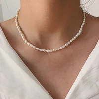 shangzhihua2022 europe and america popular new fashion classic simple round pearl chain necklace for womens gifts
