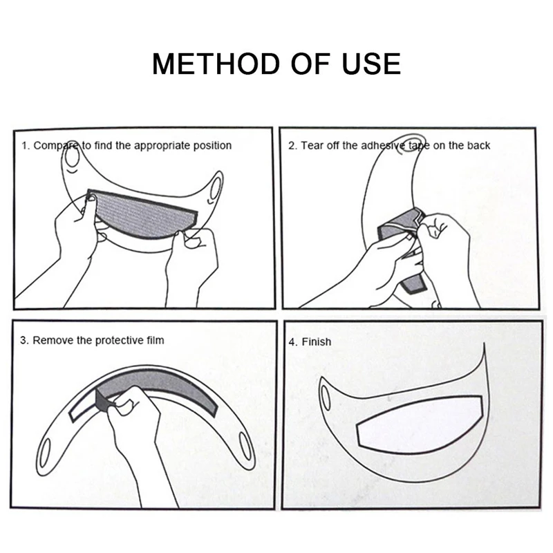 Универсальная противотуманная пленка для мотоциклетного шлема прозрачная