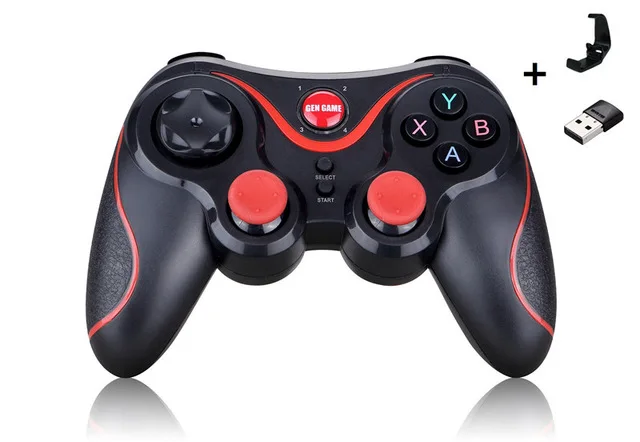 With Receiver Holder Унив. Игровой S3 беспроводной Bluetooth 3,0 геймпад пульт дистанционного управления игровой джойстик контроллер для Android мобильный смартфон/проектор/ПК - Цвет: With Receiver Holder