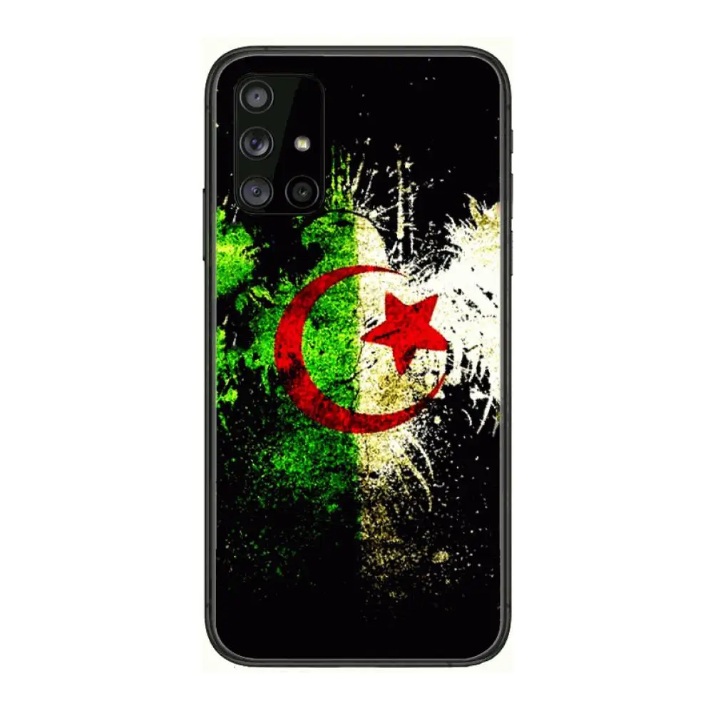 

Algeria Flag style Phone Case Hull For Samsung Galaxy A 90 50 51 20 71 70 40 30 10 80 E 5G S Black Shell Art Cell Cover