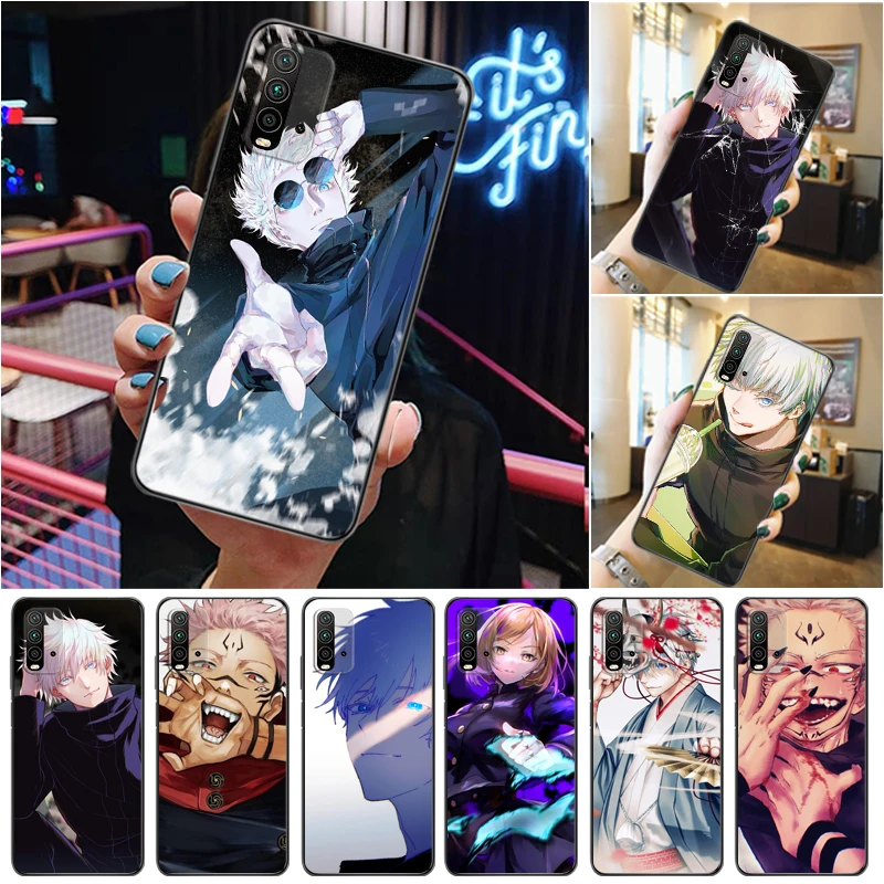 

Jujutsu Kaisen Sukuna Yuji Itadori Satoru Gojo Fushiguro Megumi Phone Case For Xiaomi Redmi 9 9T 9A Pro Cases Back Cover