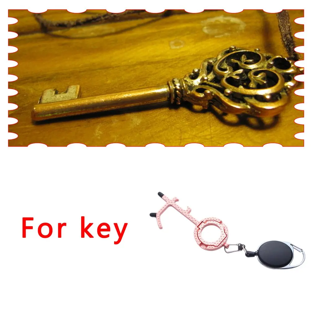 

No-Touch Door Opener Elevator Button Contactless Safety Door Opener Portable Key Beer Trigger Door Handle