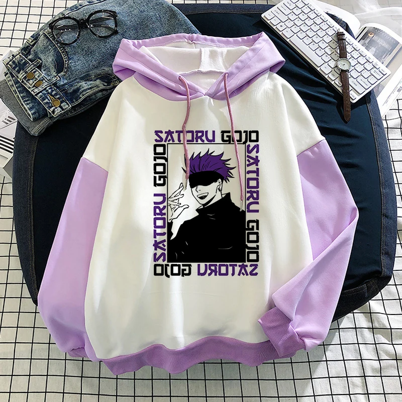 

Japanese Anime Jujutsu Kaisen Hoodie Yuji Itadori Cartoon Oversize Sweatshirts Kawaii Gojo Satoru Graphic Streetwear Male Unisex