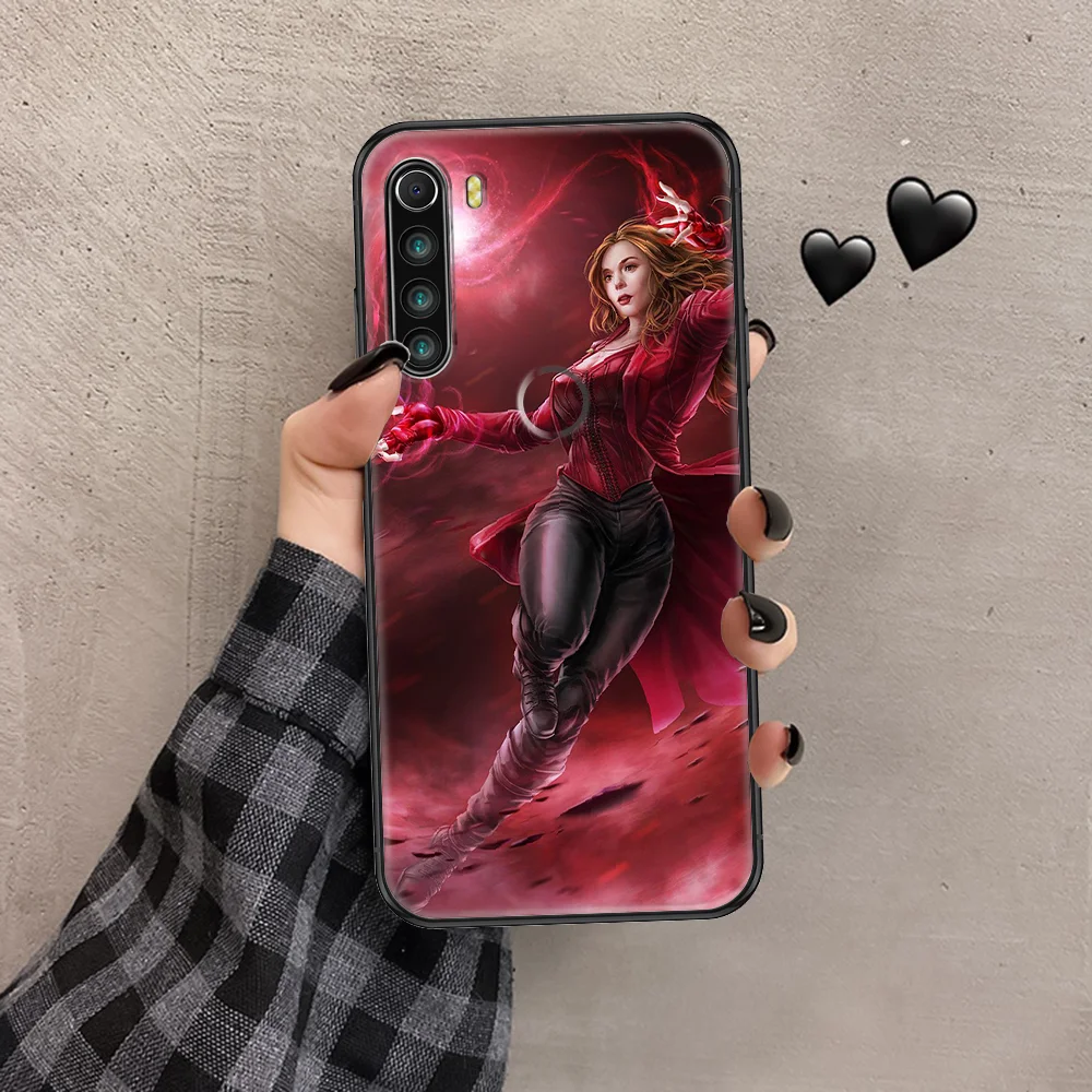 

Wanda Scarlet Witch Phone case For Xiaomi Redmi Note 7 7A 8 8T 9 9A 9S 10 K30 Pro Ultra black fashion cell cover luxury shell