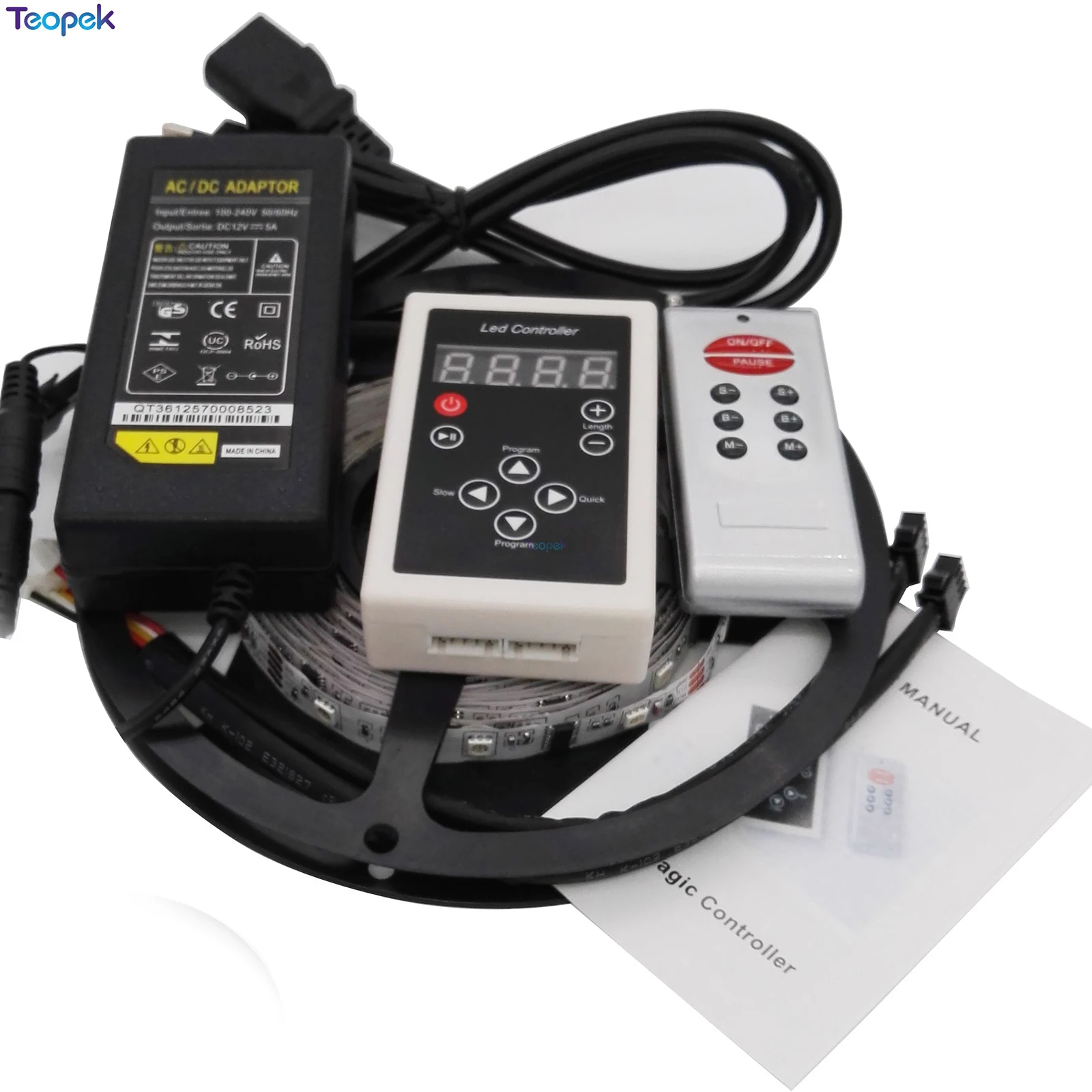 Светодиодная лента 6803 IC Dream Color RGB 5050 30 светодиодов/м IP20/IP67 водонепроницаемая 5 м + 133