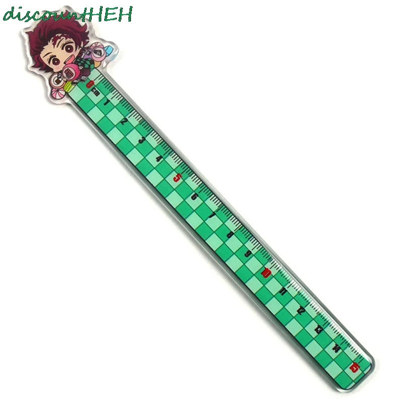 

Anime Demon Slayer: Kimetsu No Yaiba Kamado Tanjirou Cosplay Ruler Measuring Scale Students Cartoon Measure Ruler Gift For Kids