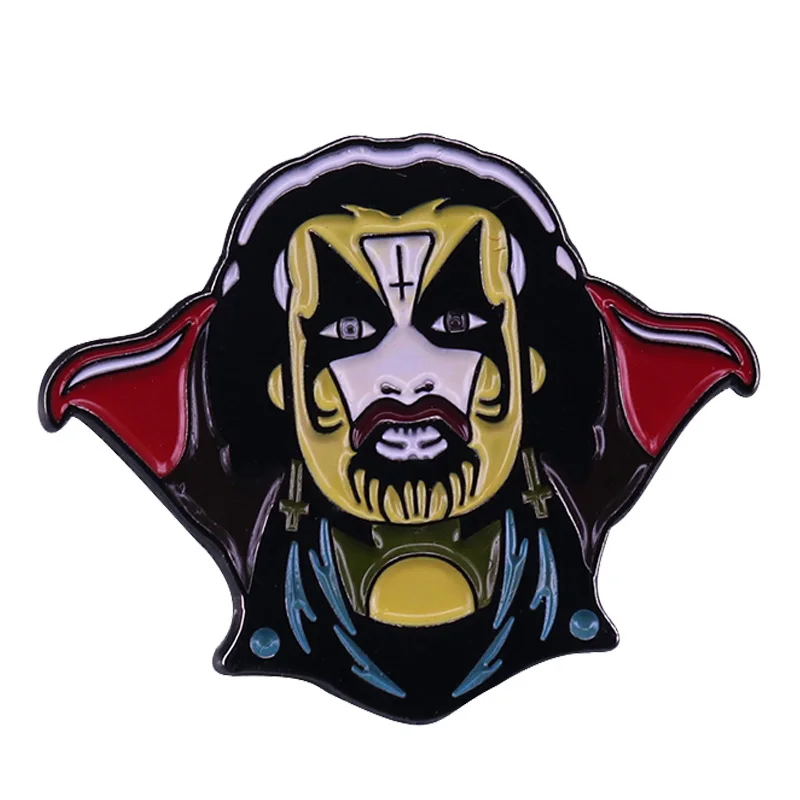

King Diamond Badge Lapel Pin Satan bless you - Heavy Metal is my way!!!