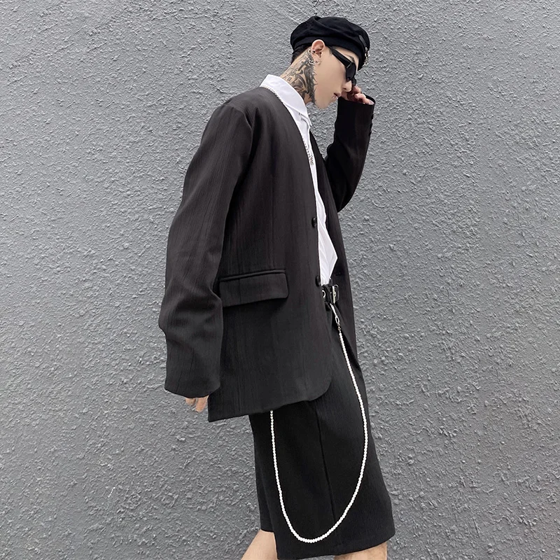 Мужской товар Новинка весна-осень 2021 однобортный комплект свободного кроя с