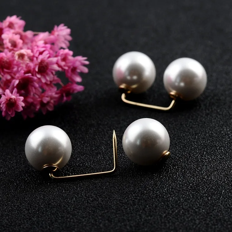 Корейский стиль модный новый брошь с жемчугом украшение для брюк на подтяжках