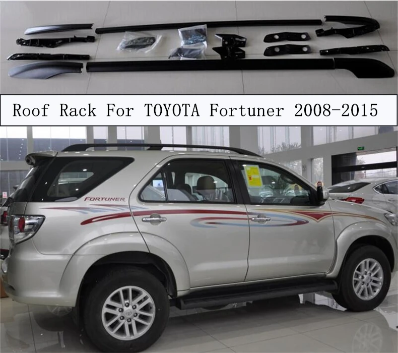 Багажник на крышу для TOYOTA Fortuner 2008-2015 рельсы из алюминиевого сплава барные стойки