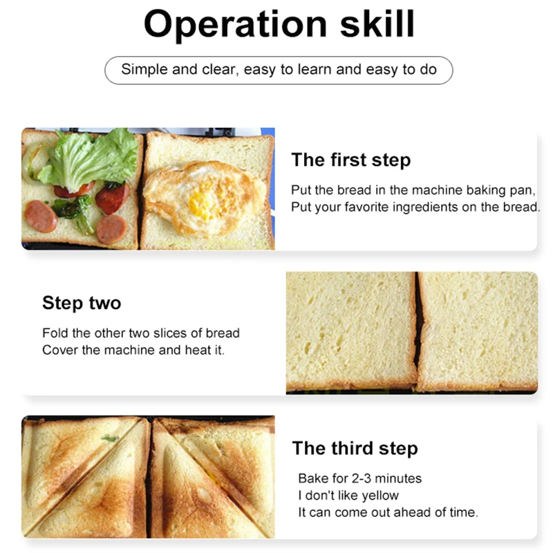 Электрическая сэндвич машина домашняя Мини Сковорода для выпечки хлеба