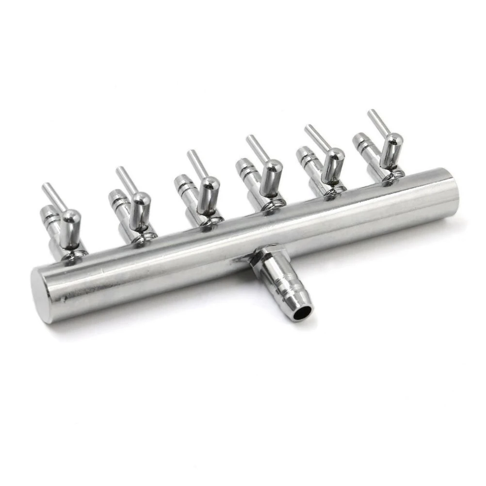 

Aquarium Fish Tank Air Pump Splitter Distributor Pump Valves 2/4/6 Ways Stainless Steel Control Aquarium accessories Products