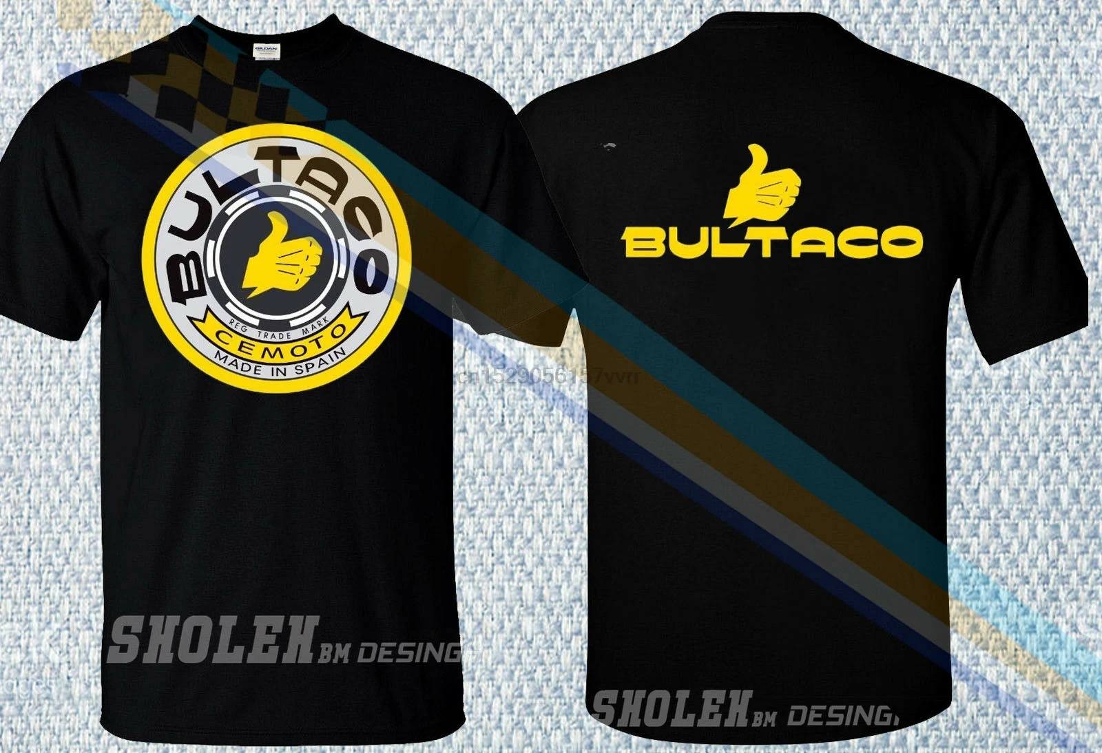 

Limited T Shirt Bultaco Sherpa Metralla Spain Moto Offroad Racing Sport
