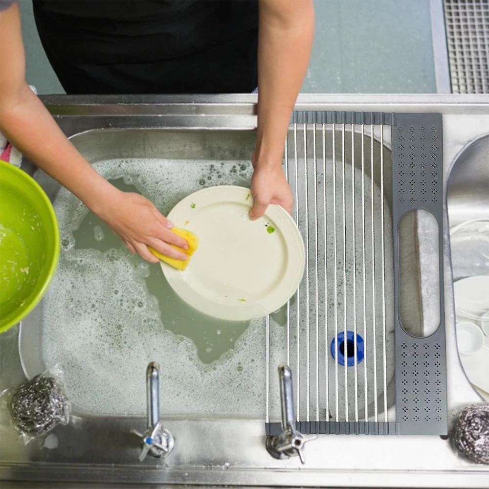 Подставка для кухонной раковины сушилка посуды складные сливные тарелки