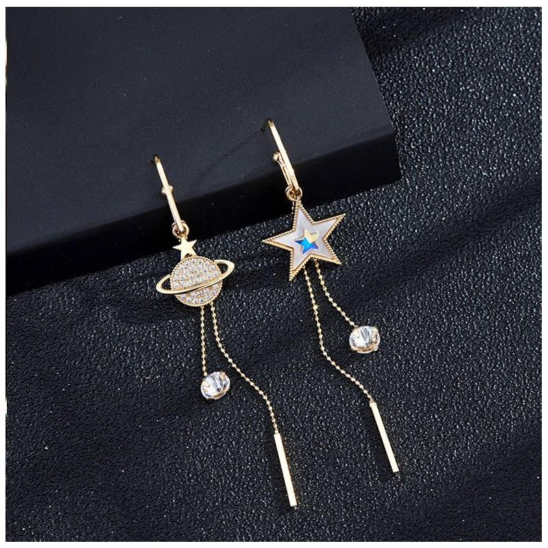 Изысканные женские серьги в богемном стиле звезды солнце луна полые из