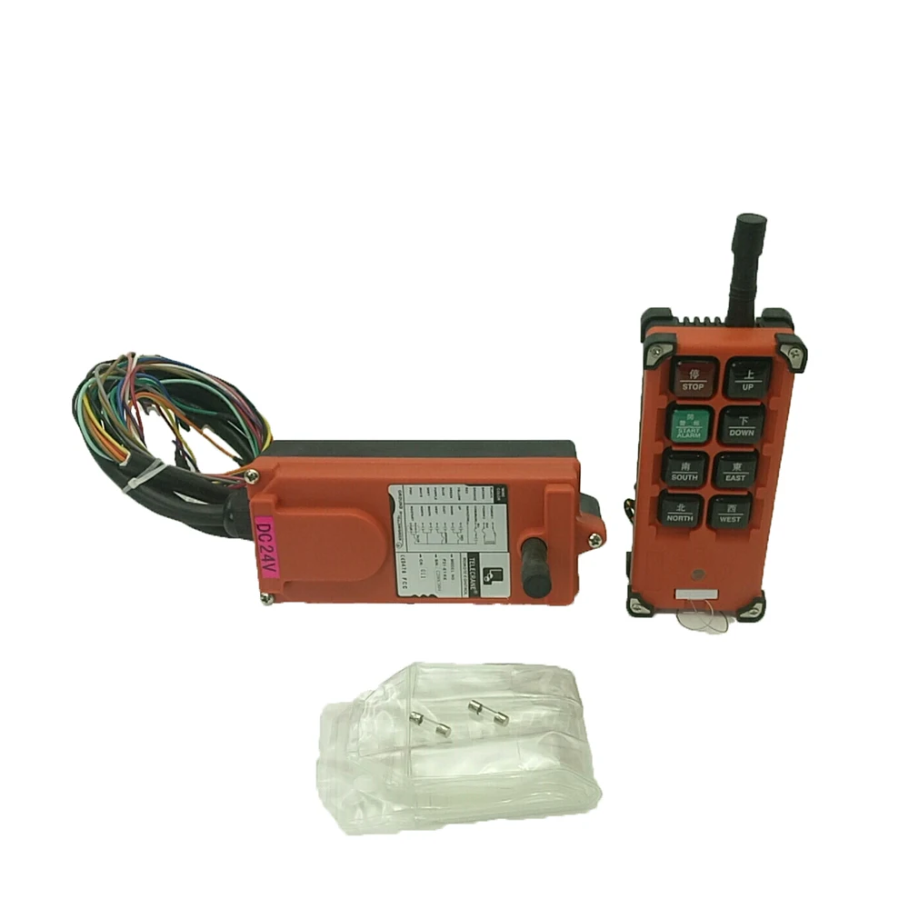 F21-E1B 24V Industrial remote controller switches Hoist Crane Control Lift Crane 1 transmitter +1 receiver