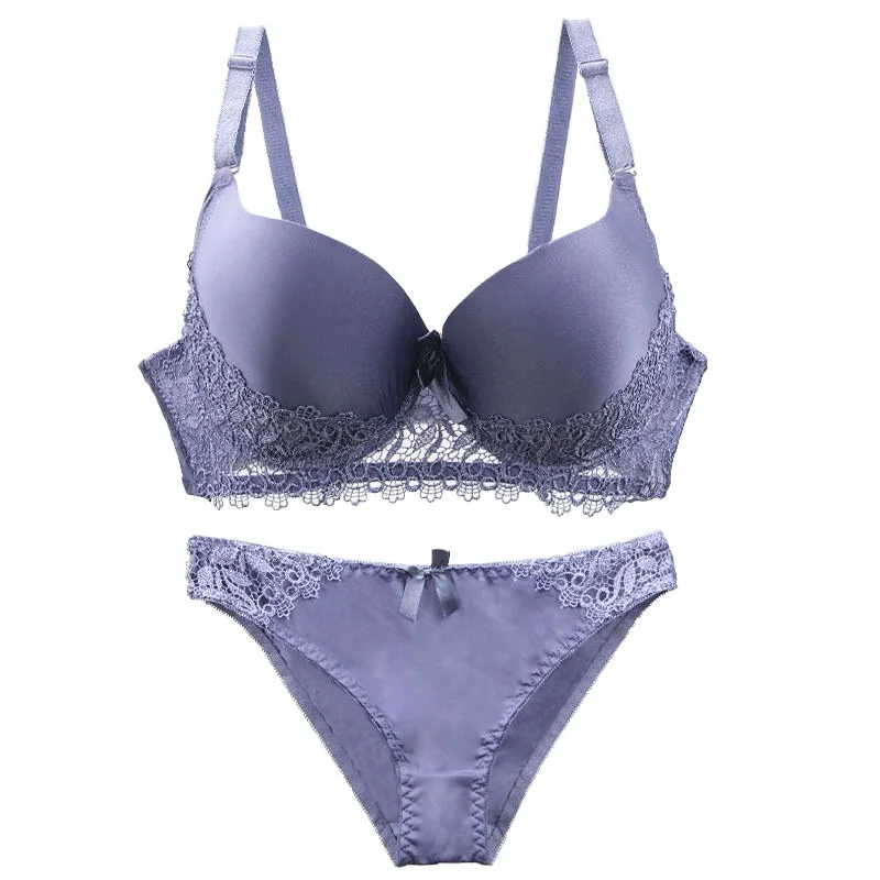 Женское нижнее белье комплект сексуального кружевного бюстгальтера с вышивкой