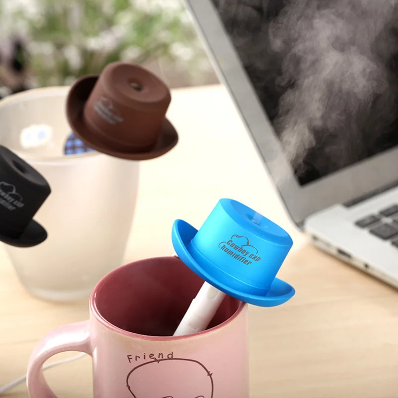 USB мини увлажнитель воздуха аромадиффузор креативный ковбойский головной убор