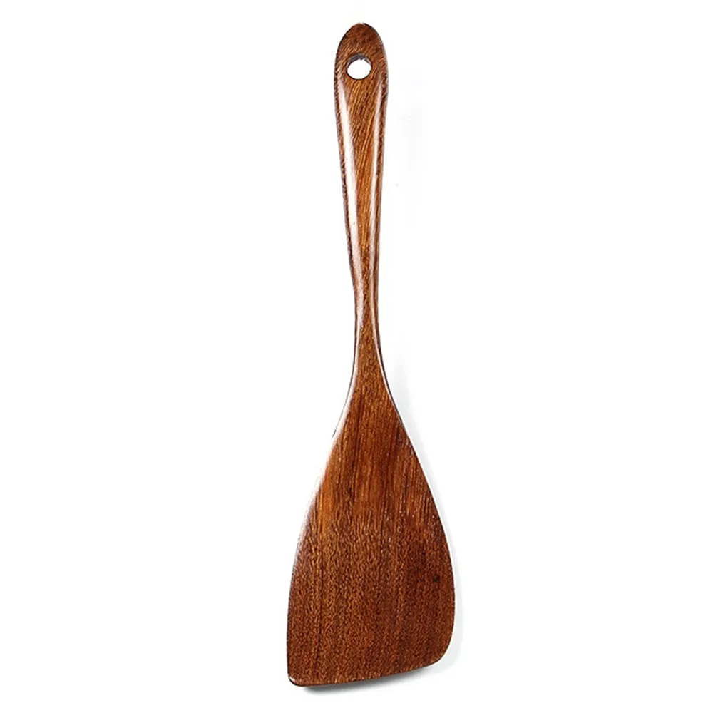 5 1 PC Wooden Rice Spoon Slotted Spatula Spoon Cutlery Suit Natural Wood Children's Healthy Dinnerware For Kitchen Supplies - Цвет: 5