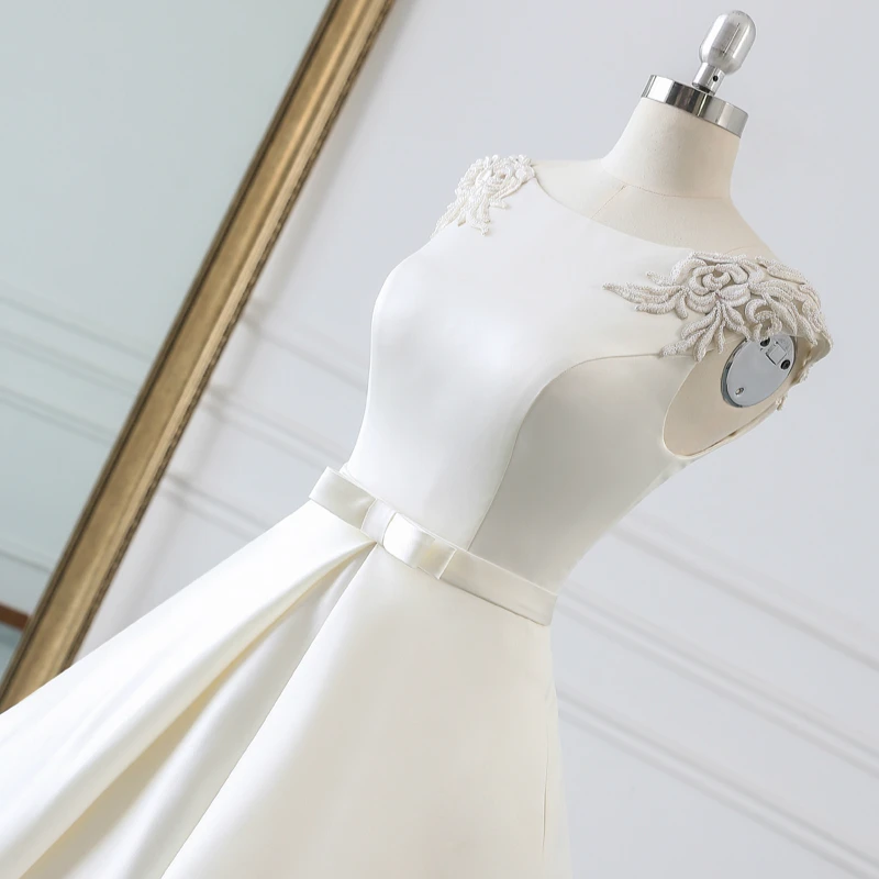 Классическое атласное платье FOLOBE без рукавов длинная трапециевидная юбка с