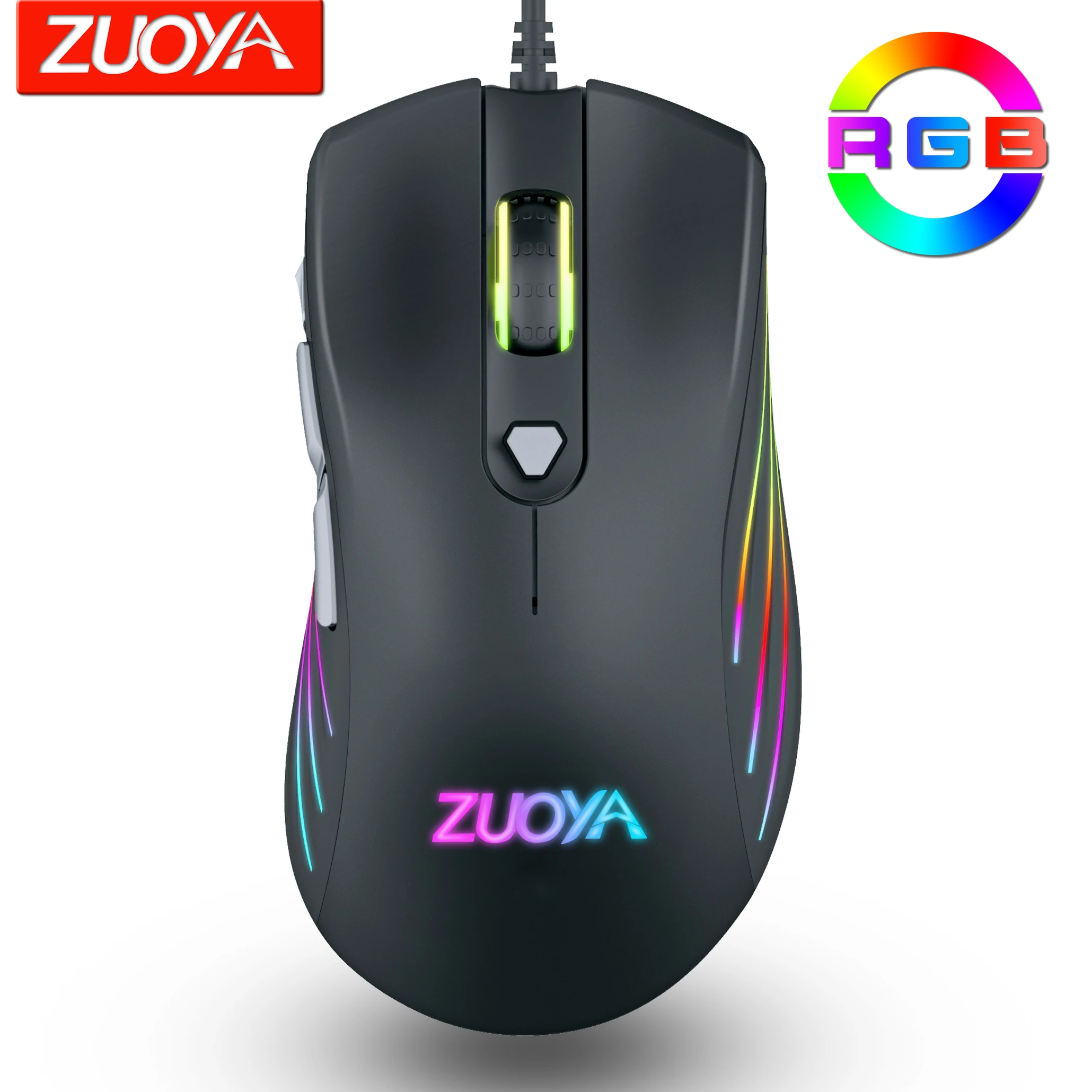 Мышь Компьютерная ZUOYA Проводная игровая с RGB подсветкой 3200/7200 DPI|Мыши| |