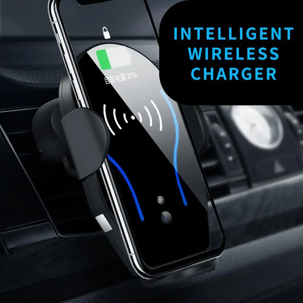 2019 New arrival Wireless Car Charger 10W Qi Fast Charging Phone Holder for All Standard Enabled Phones #F | Автомобили и