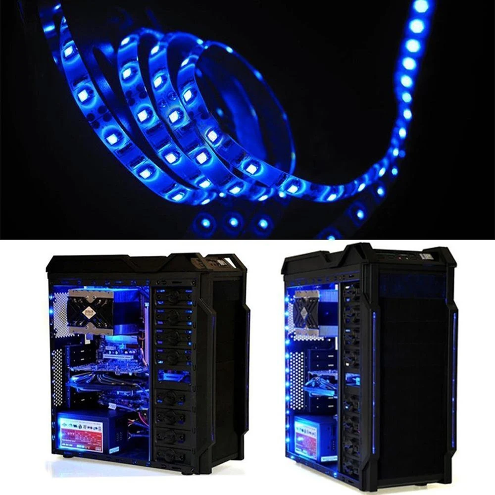 

5M Led Strip Light 5050 300LEDs/M 12V Blue Flexible Light Outdoor Waterproof Lamp String Decoration Light up colorful life