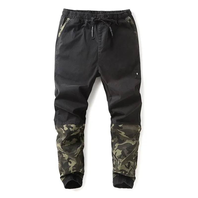 

Plus Size 7XL Mens Casual Long Harem Pants Drawstring Camouflage Patchwork Joggers Pants Male Streetwear Loose Fit Hip Hop Pants