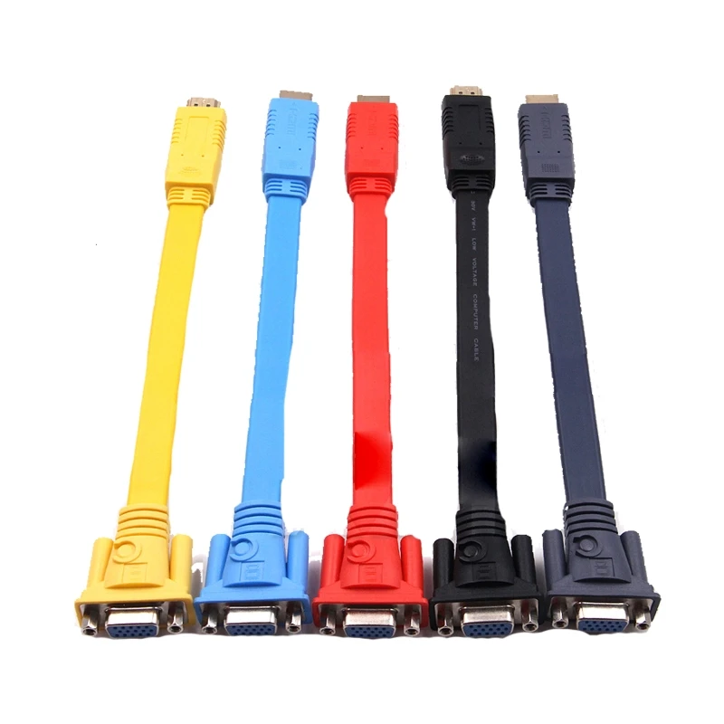 

E65A 1080P HDMI-совместимый с VGA адаптер конвертер плоский кабель для xbox PS4 ПК