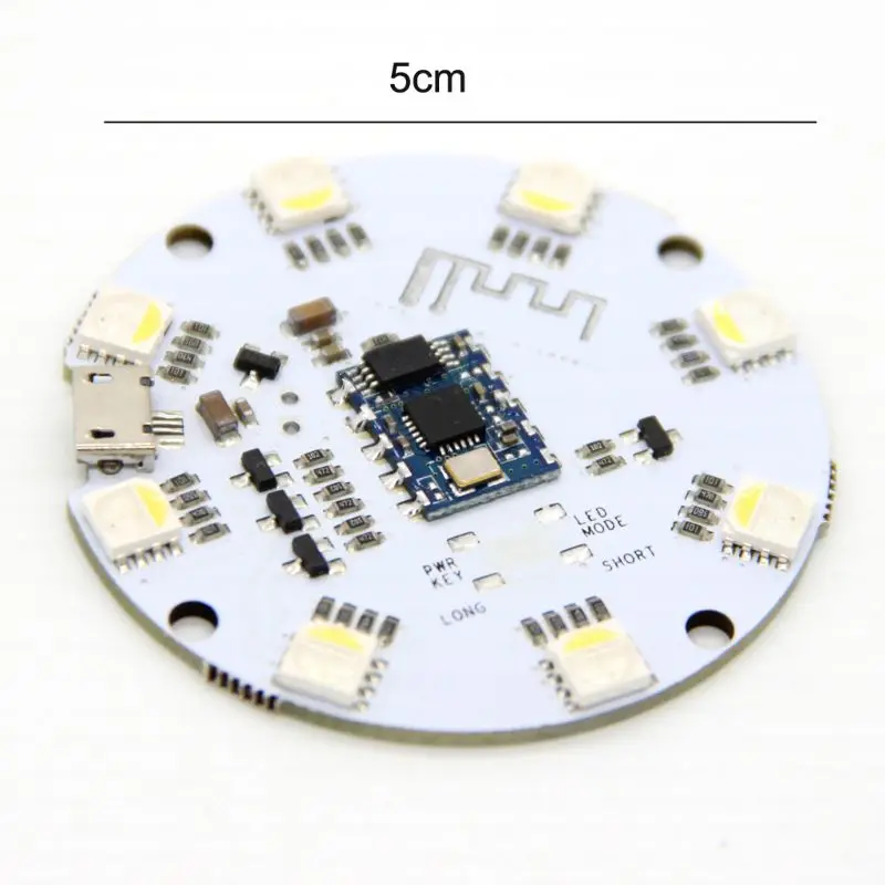 

3.6V-5V Micro USB input Colorful 8pcs LED Lamp Bluetooth Wireless Smart APP Remote Control RGBW Cool Light Decor