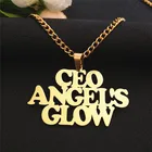 Кубинское звено персонализированное имя кулон ожерелье для мужчин и женщин Золотая Цепочка Воротник Mujer на заказ чокер Рождественский подарок хип-хоп ювелирные изделия