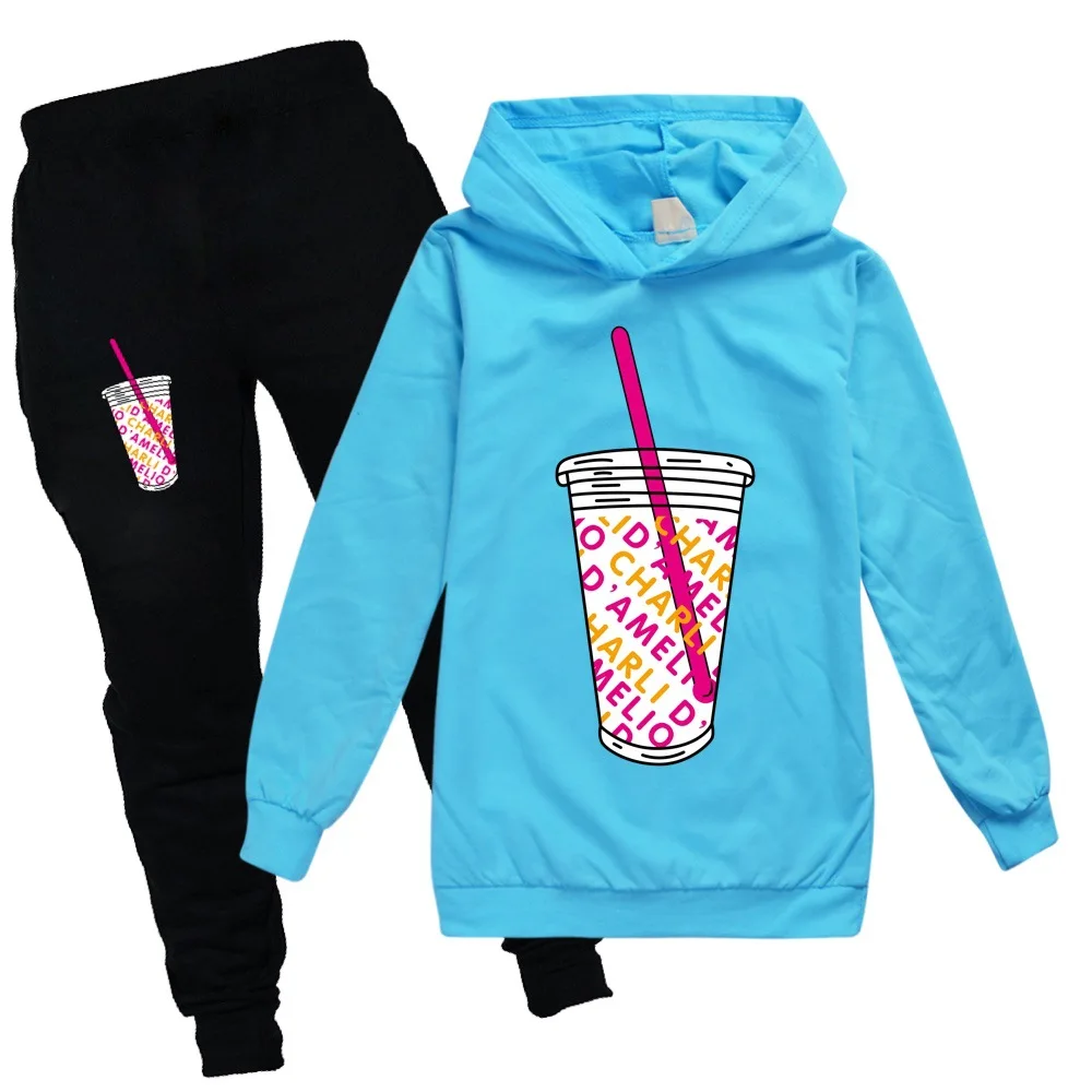 New Kids Hype House Costume for girls Boys Christmas Clothing Long Sleeve Children Sport Suits Hoodies Tops T-shirt +Pants Sets |