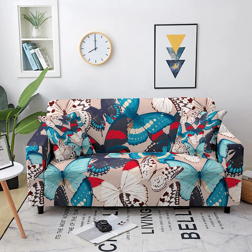 Бабочка чехол для дивана Гостиная стрейч секционные эластичный секционного 1/2/3/4