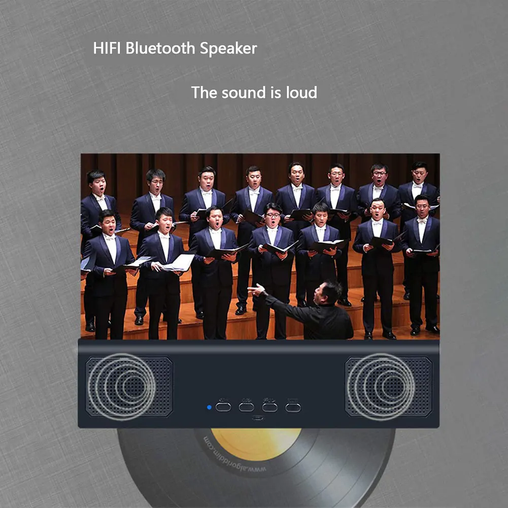 Мобильный телефон 12 дюймов 3D экран видео Складная лупа изогнутый увеличенный