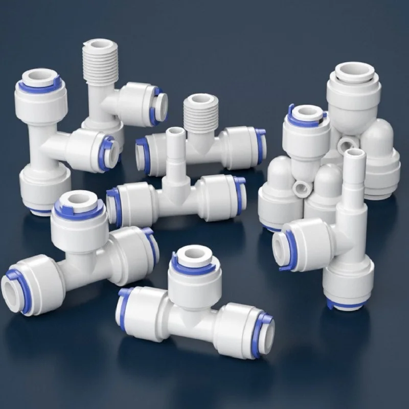 Соединительный тройник обратного осмоса 1/4 дюйма 3/8 с быстроразъемным