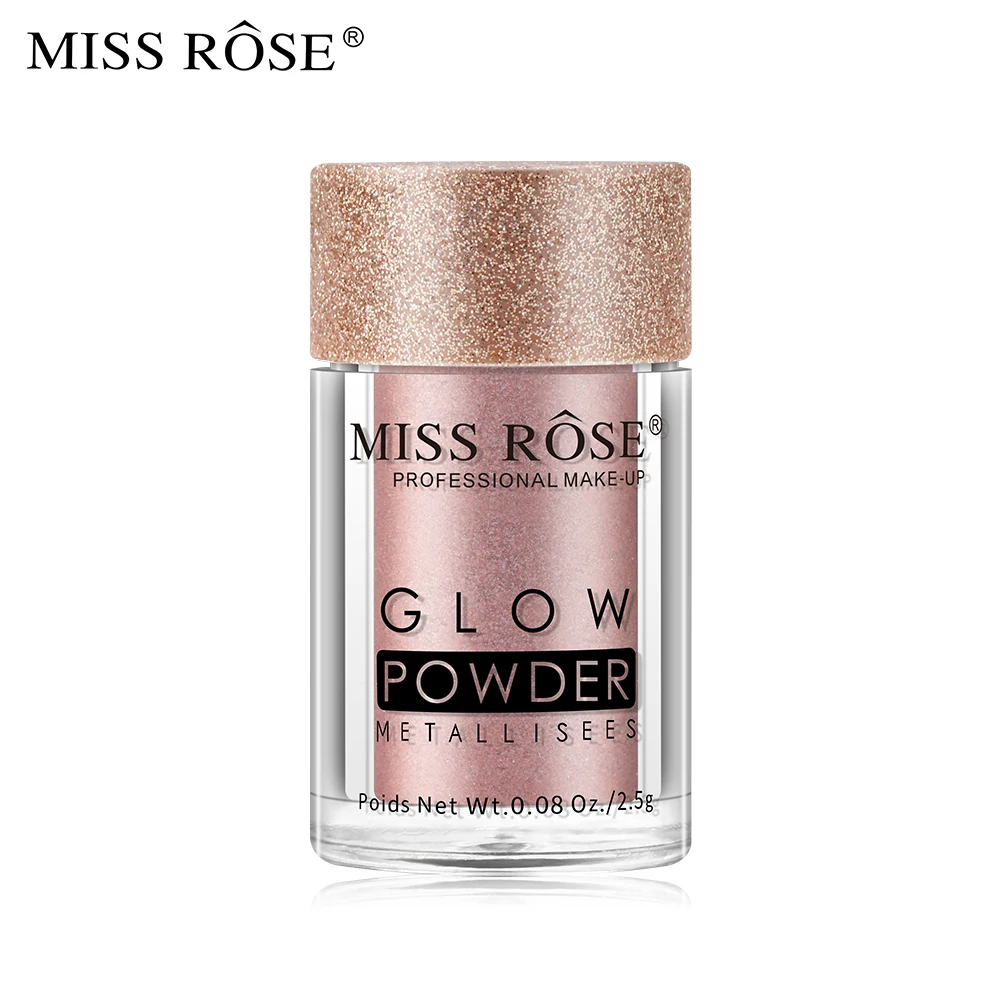MISS ROSE, блестящие тени для век, рассыпчатая пудра, блестящий хайлайтер, матовые тени для век, пигментная пудра, мерцающие тени для век, косметика TSLM1